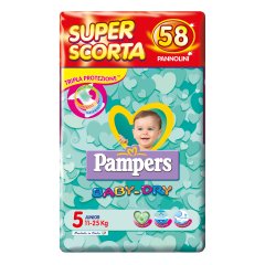 pampers baby dry superbag junior 58 pannolini