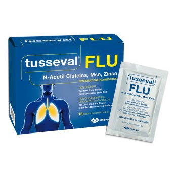 tusseval flu - fluidificante aroma balsamico 12 bustine solubili