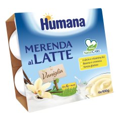 humana merenda vaniglia 4x100g