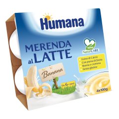 humana merenda banana 4x100g