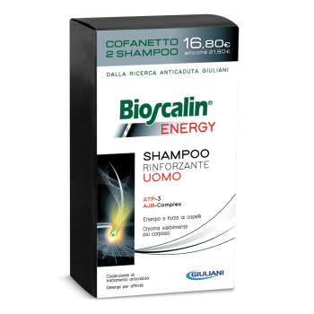 bioscalin energy shampoo anticaduta uomo 2x200ml