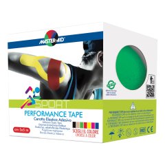 master aid sport performance green tape colore verde 5cm x 5mt