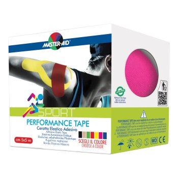 master aid sport performance tape pink rocchetto 5cm x 5m