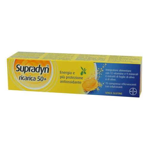 Supradyn Ricarica 50+ Anni Integratore Di Vitamine E Minerali Con Polifenoli 15 Compresse Effervesc