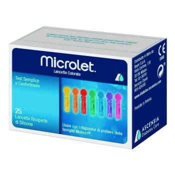 microlet - lancette pungidito sterili per la glicemia 25 pezzi