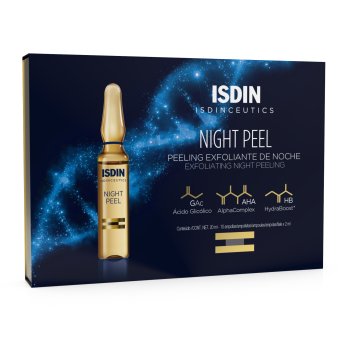 isdin isdinceutics night peel - peeling esfoliante notte 10 fiale