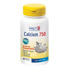 longlife calcium 750mg 60 tav.