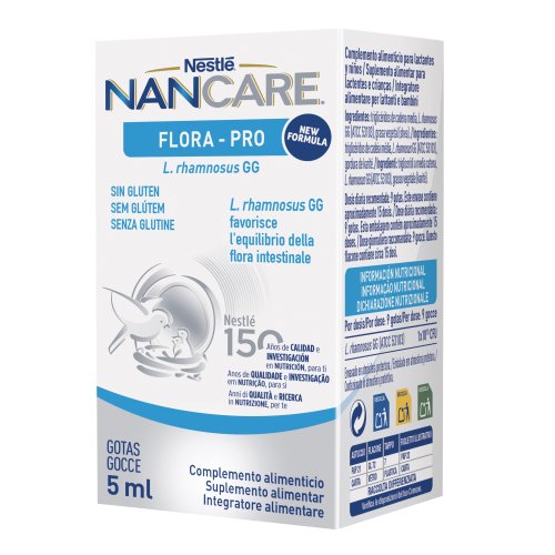 Nancare Flora-Pro - Integratore Equilibrio Della Flora Intestinale Per Lattanti E Bambini Gocce 5ml