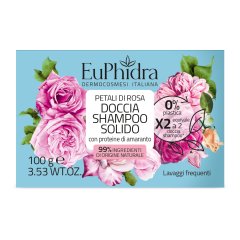 euphidra doccia shampoo solido al profumo di petali di rosa 100g