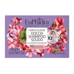 euphidra doccia shampoo solido al profumo di fiori di ciliegio 100g