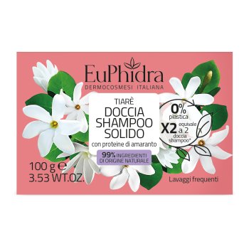 euphidra doccia shampoo solido al profumo di tiare' 100g