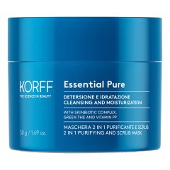 korff essential pure - maschera 2 in 1 purificante e scrub 50ml