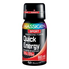 massigen sport quick energy - integratore energetico liquido gusto arancia 60ml