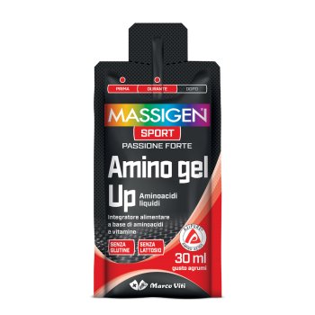 massigen sport amino gel up - aminoacidi ramificati liquidi gusto agrumi 30ml