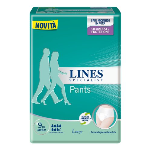 Lines Specialist Pants Unisex Super L 9 Pannoloni Incontinenza