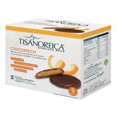 gianluca mech - tisanoreica biscotti ciocomech al gusto cioccolato e arancio 117g