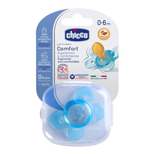 Chicco Succhietto Physio Comfort 74901.21 BOY Caucciù 0-6m 