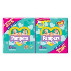 pampers baby dry duo taglia 3 midi (4-9 kg) 40 pannolini