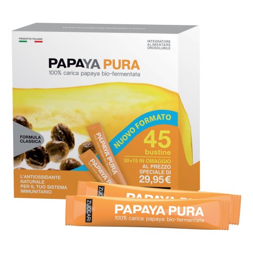 Zuccari PAPAYA PURA 100% Carica Papaya Bio-Fermentata 45 Stick Pack