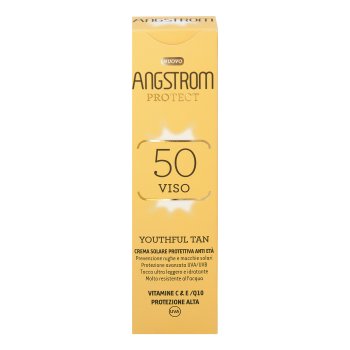 angstrom protect youthful tan spf50+ crema solare viso protettiva anti-età 40ml