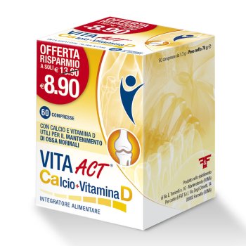 vita act calcio + vitamina d 60 compresse