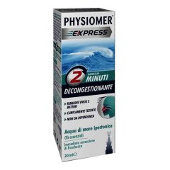 Physiomer Express Acqua di Mare Spray Nasale Ipertonico Decongestionante 20ml