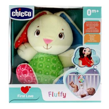 chicco gioco fluffy first love - carillon coniglietto peluche 