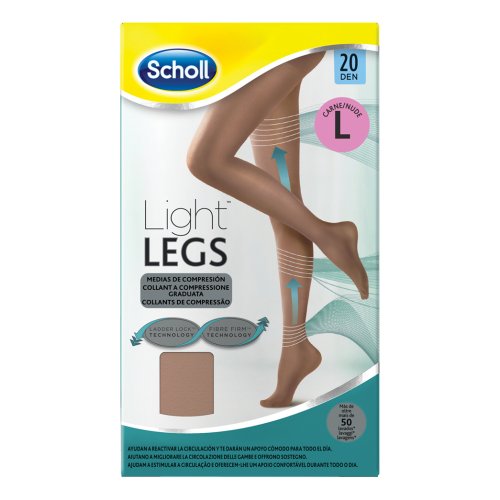 Scholl Collant A Compressione Graduata Light Legs 20 Den Taglia L Nude