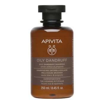 apivita oily dandruff - shampoo forfora grassa salice bianco & propoli 250ml
