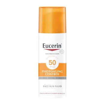 eucerin sun fluid spf50 photoaging control protezione solare viso protezione molto alta 50ml