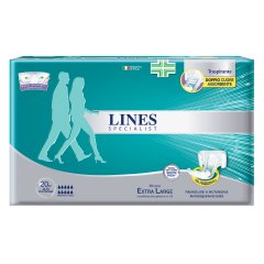 lines specialist pannolone a mutandina alta protezione misura extra grande xl 20 pezzi