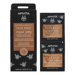 apivita express beauty royal jelly maschera viso rassodante e rivitalizzante 2 x 8ml