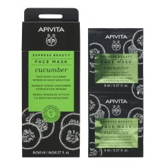 apivita express beauty cucumber maschera viso idratazione intensa 2 x 8ml