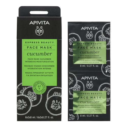 Apivita Express Beauty Cucumber Maschera Viso Idratazione Intensa 2 X 8ml