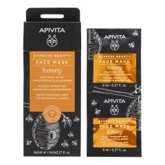 apivita express beauty honey maschera viso idratante e nutriente 2 x 8ml