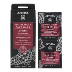 apivita express beauty grape maschera viso liftante e rassodante 2 x 8ml