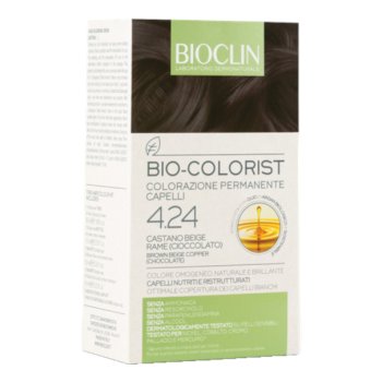 bioclin bio colorist tintura capelli colore 4.24 castano beige rame