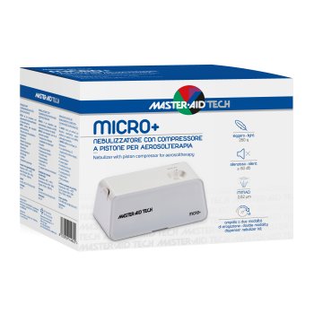 master aid tech micro+ - nebulizzatore con micro compressore a pistone per aerosolterapia