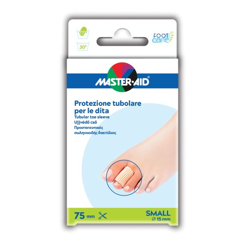 Master Aid Foot Care Protezione Tubolare Per Le Dita In Gel Taglia Small 7,5cm 2 Pezzi