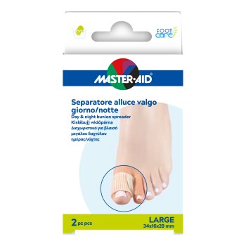 master aid foot care separatore dita alluce taglia large 2 pezzi
