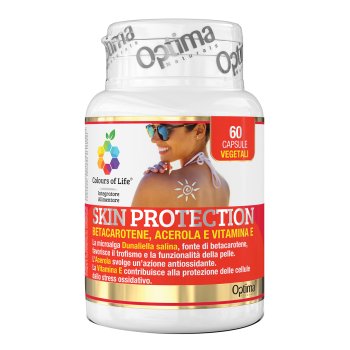 optima colours of life - skin protection beta carotene acerola e vitamina e 60 capsule vegetali
