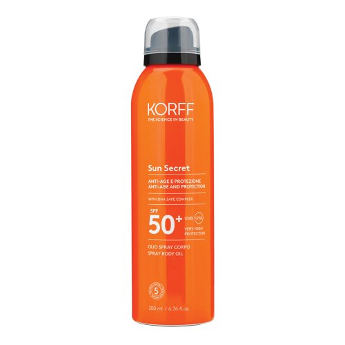 Korff Sun Secret Olio Spray Dry Touch Spf 50+ Protezione Solare Molto Alta 200ml