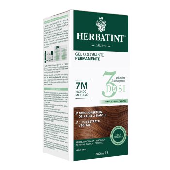 herbatint gel colorante permanente senza ammoniaca 3 dosi 7m biondo mogano 300ml