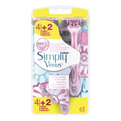 gillette simply venus 3 lamette 4 + 2 pezzi gratis