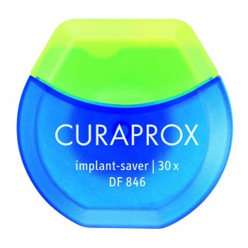 curaprox df 846 implant-saver filo interdentale elastico 30 fili