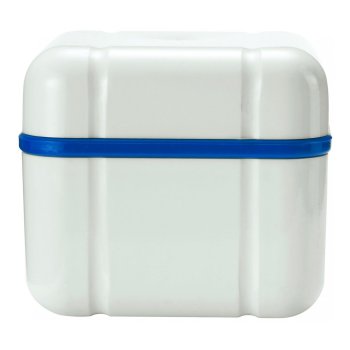 curaprox bdc 110 box blue per immersione dentiere e apparecchi mobili con gocciolatoio 