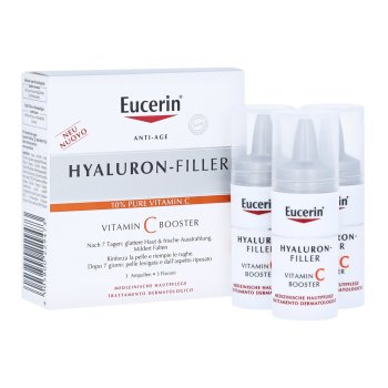 eucerin hyaluron-filler vitamin c booster 3 flaconi da 8ml
