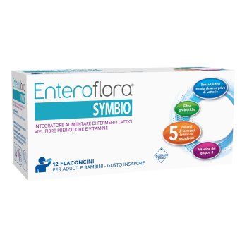 enteroflora symbio integratore di fermenti lattici 12 flaconcini 10ml