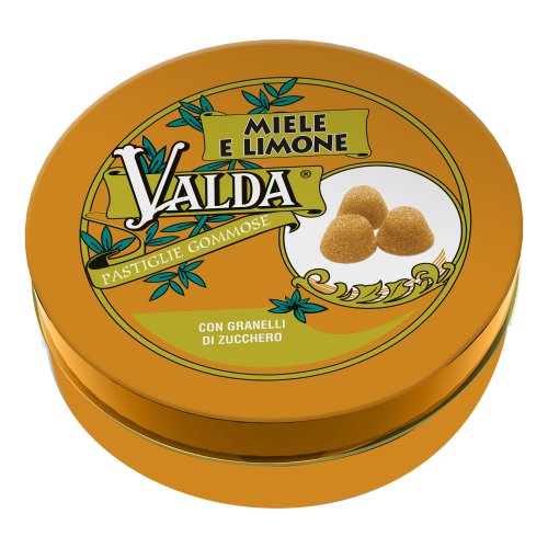 Valda Miele e Limone Pastiglie Gommose Con Zucchero 50g