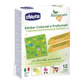 chicco zanza sticker anti-zanzara colorati e profumati 12 cerotti